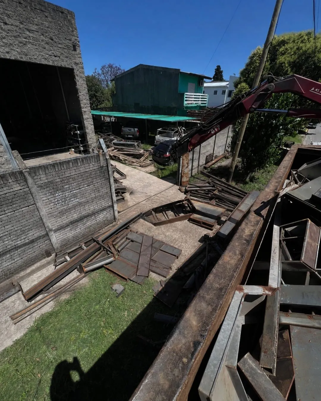Material antes del retiro — Metalúrgica